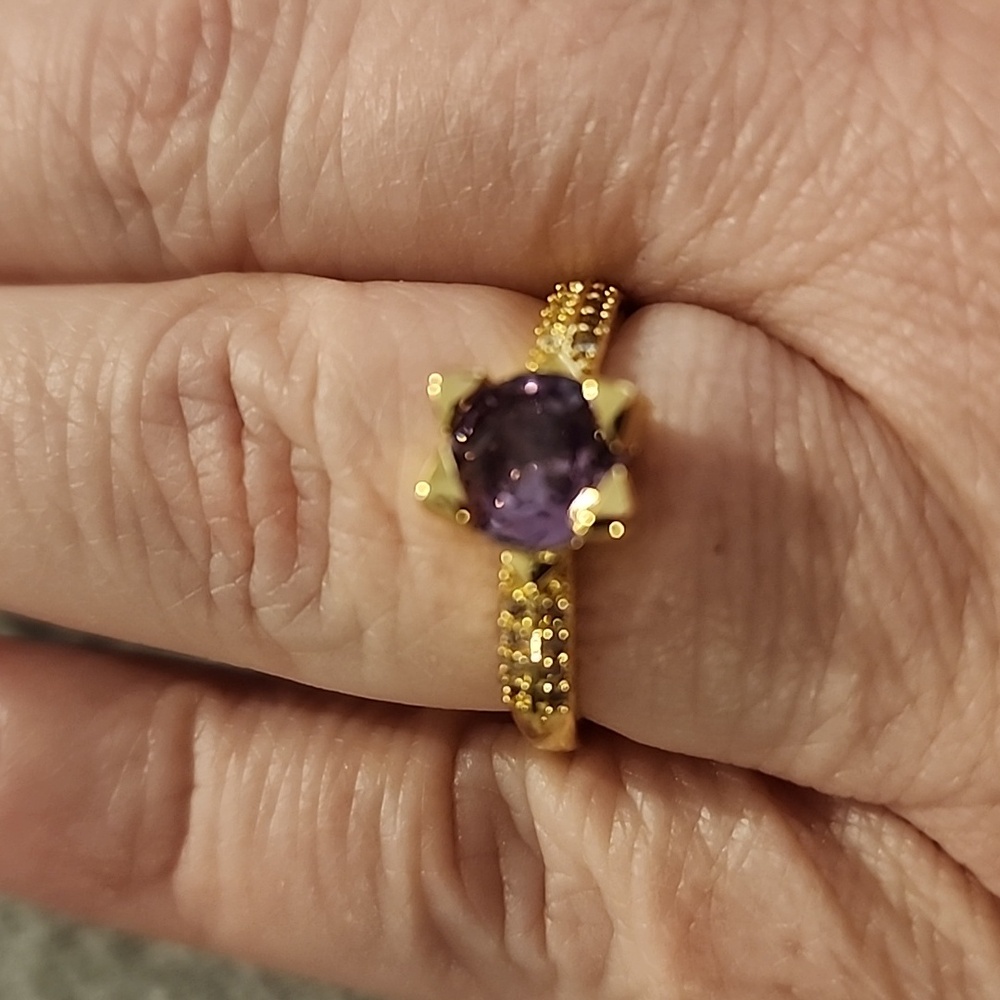 Purple gem ring